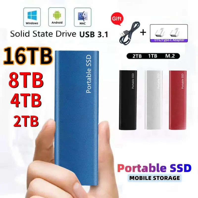 【2TB, 4TB, 8TB, 12TB, 16TB】 Szybka pamięć SSD do odczytu i zapisu