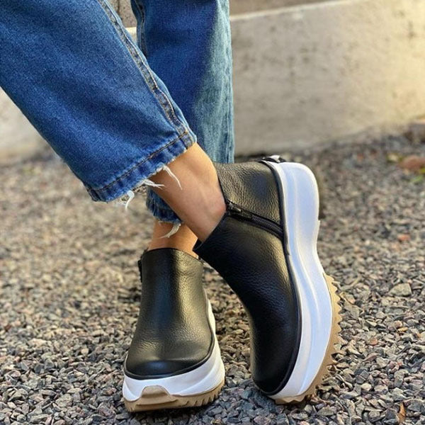 【35-43】Nowe skórzane botki casualowe, duży rozmiar
