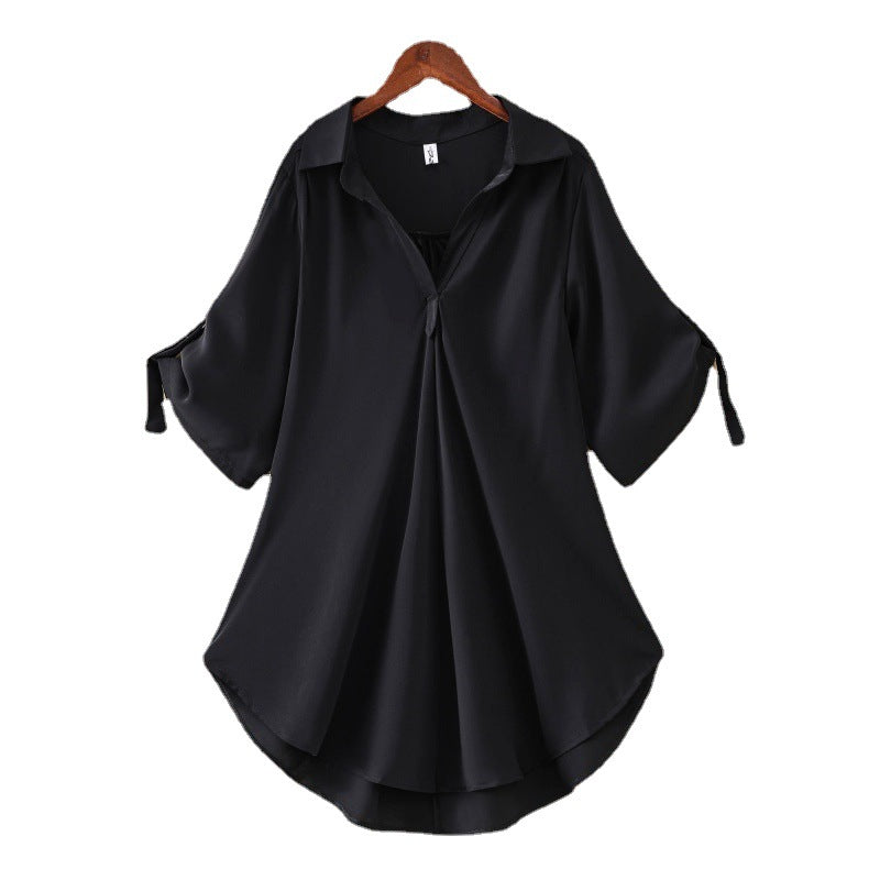 🔥【70% ZNIŻKI】【Kup 1, a 2 dostaniesz gratis】【M-4XL】2024 Damska luźna koszula w jednolitym kolorze w dużych rozmiarach