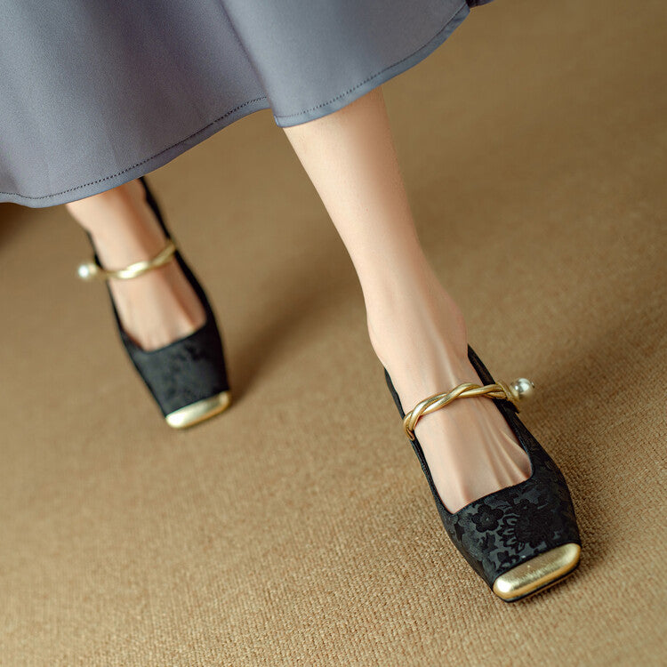 【50% ZNIŻKI】【35-40】✨Nowe modne skórzane buty typu Mary Jane w stylu retro z haftowanymi kwiatami👡