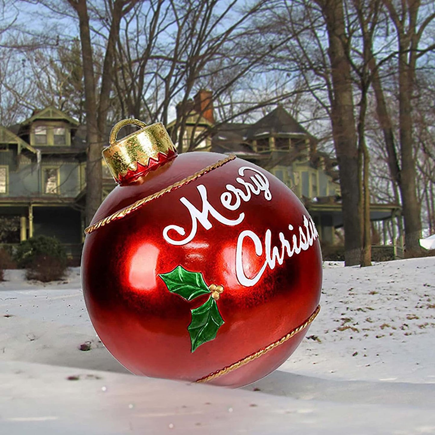 🎄Nadmuchiwana piłka dekoracyjna z PVC na Boże Narodzenie na zewnątrz🎅