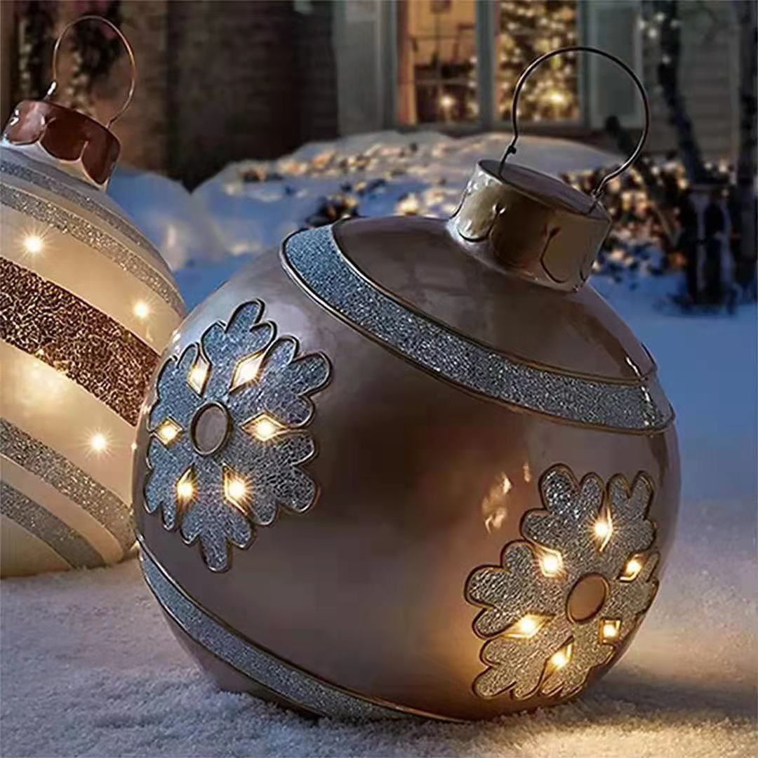 🎄Nadmuchiwana piłka dekoracyjna z PVC na Boże Narodzenie na zewnątrz🎅