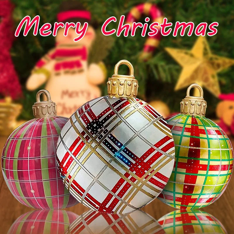 🎄Nadmuchiwana piłka dekoracyjna z PVC na Boże Narodzenie na zewnątrz🎅