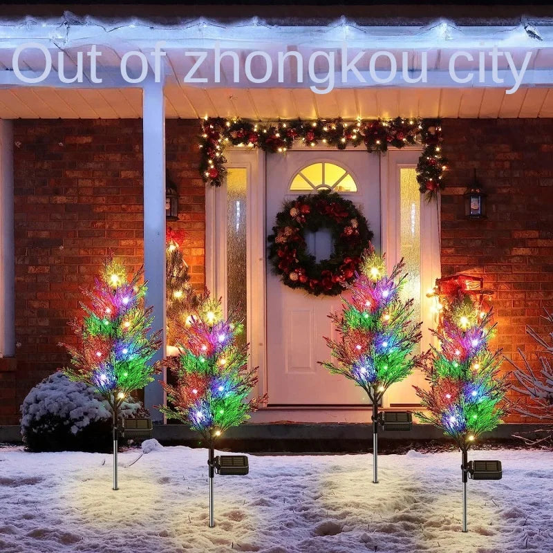 【Oferta limitowana】Lampa solarna na choinkę, zewnętrzna lampa świąteczna, lampa krajobrazowa na dziedziniec, wodoodporna, solarna, dekoracyjna, ogrodowa