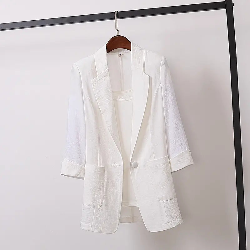 🔥【70% ZNIŻKI】【Kup 1, a 2 dostaniesz gratis】【M-4XL】2024 Nowy damski garnitur marynarski w dużym rozmiarze, swobodny i uniwersalny 