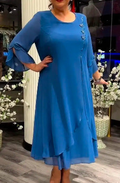 【50%OFF】【S-5XL】 2024 Noi rochii de înaltă calitate din sifon de înaltă calitate