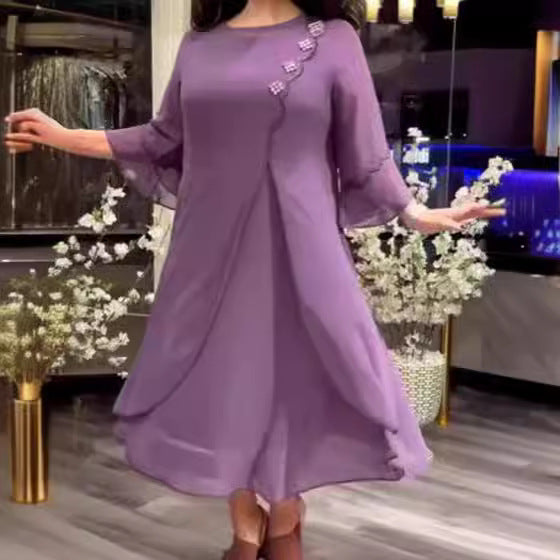 【50%OFF】【S-5XL】 2024 Noi rochii de înaltă calitate din sifon de înaltă calitate