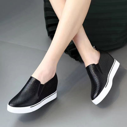 【50% ZNIŻKI】【34-41】Lato 2024, damskie buty casualowe wykonane z miękkiej skóry z grubą podeszwą 