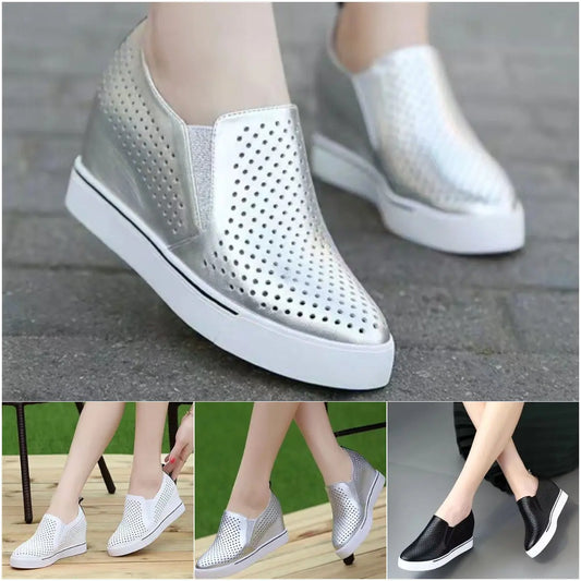 【50% ZNIŻKI】【34-41】Lato 2024, damskie buty casualowe wykonane z miękkiej skóry z grubą podeszwą 