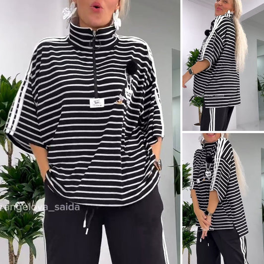 【50% ZNIŻKI】【S-5XL】2024 Wygodny top z zamkiem błyskawicznym na klapie 