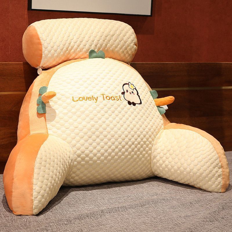 Lumbar Support Pillow Office Bed Head Cushion Soft Cover Big Backrest Sofa Dormitory Students Lumber Pad Pillow Cushion