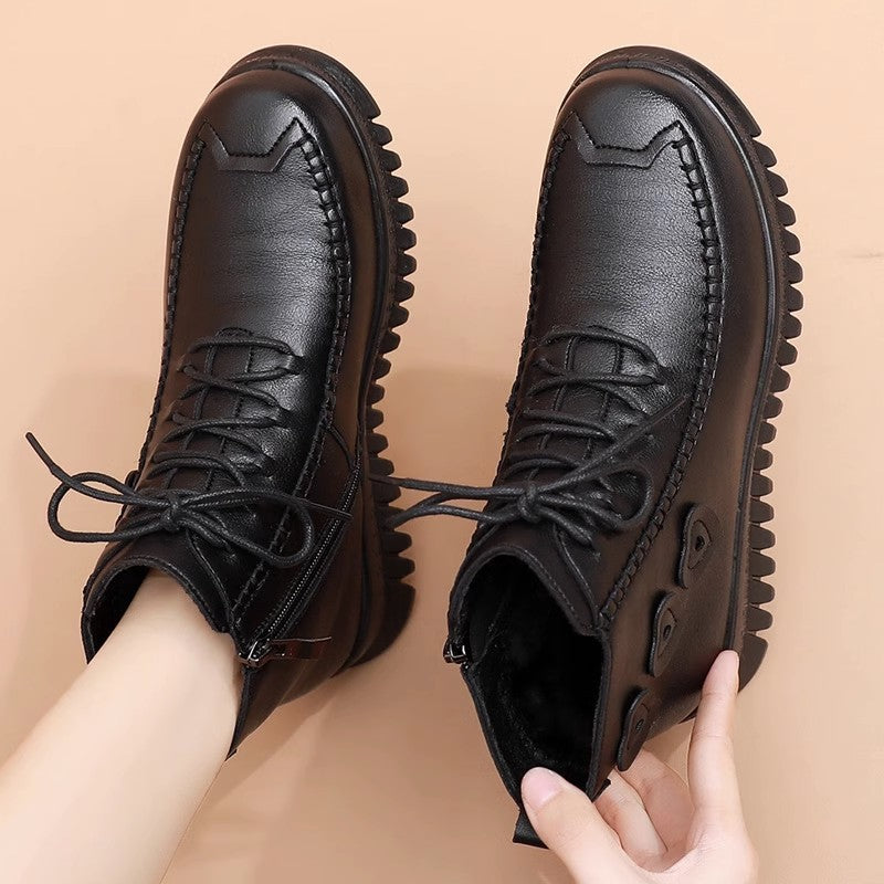 【35-41】2023 zimowe płaskie buty antypoślizgowe