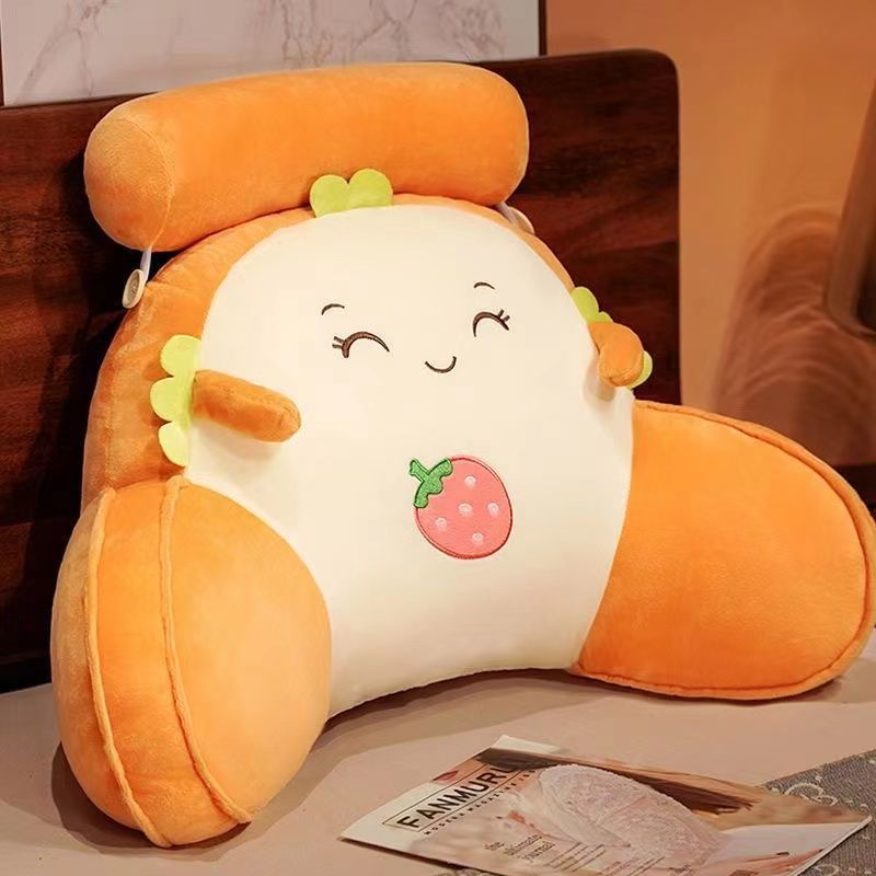 Lumbar Support Pillow Office Bed Head Cushion Soft Cover Big Backrest Sofa Dormitory Students Lumber Pad Pillow Cushion