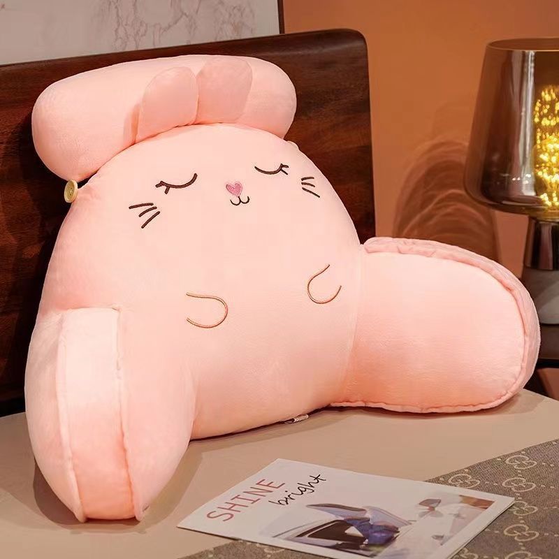 Lumbar Support Pillow Office Bed Head Cushion Soft Cover Big Backrest Sofa Dormitory Students Lumber Pad Pillow Cushion