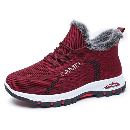 Tradycyjne buty pekińskie bawełniane dla kobiet, modne, codzienne, polarowe, ciepłe i grube, dla matek 
