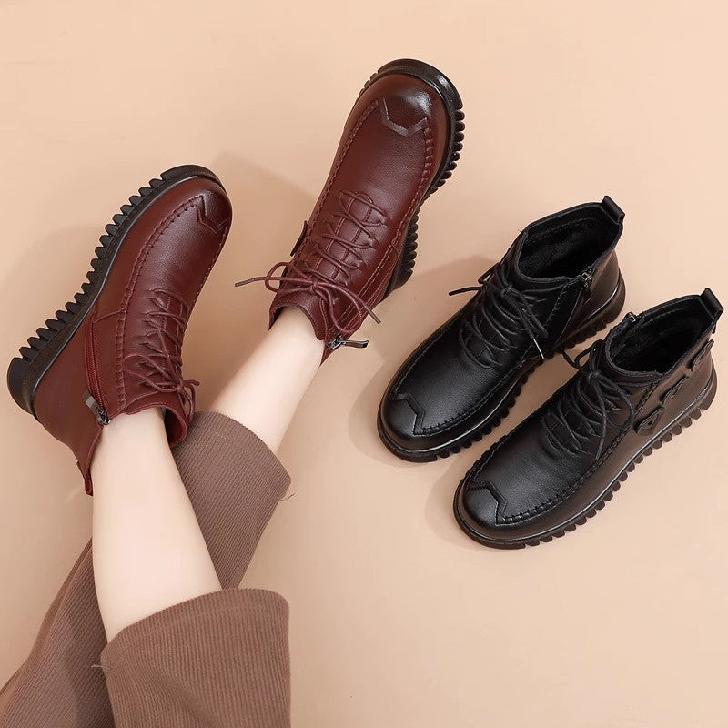 【35-41】2023 zimowe płaskie buty antypoślizgowe