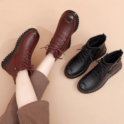 【35-41】2023 zimowe płaskie buty antypoślizgowe
