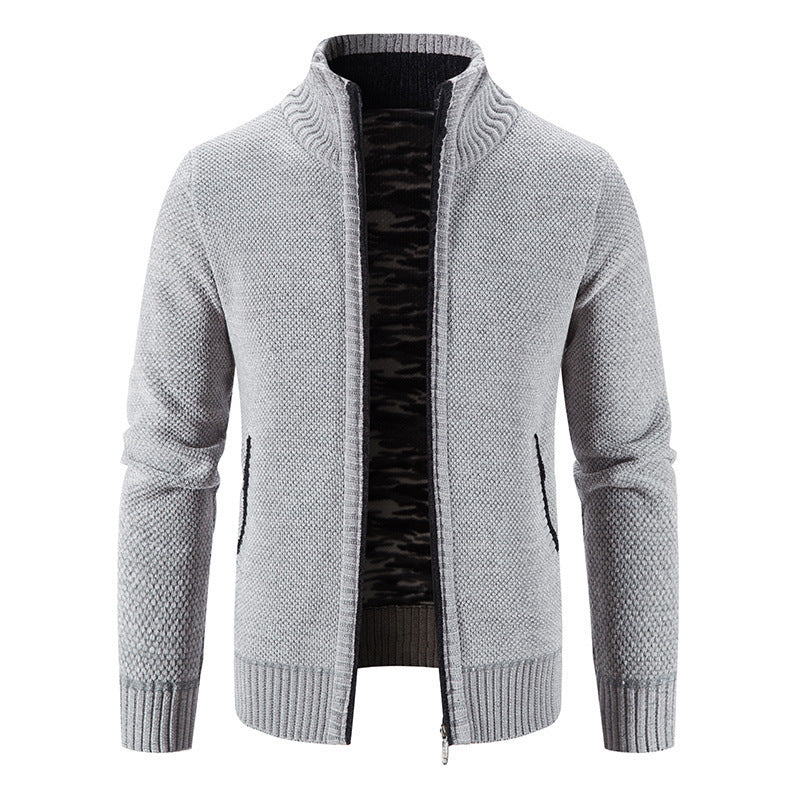 [M-3XL] 2023 nou pulover tricotat pentru bărbați plus jachetă cardigan caldă îngroșată de catifea