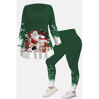 [L-5XL]Bożonarodzeniowy kreatywny 3D cyfrowy druk swobodny luźny okrągły dekolt damski garnitur