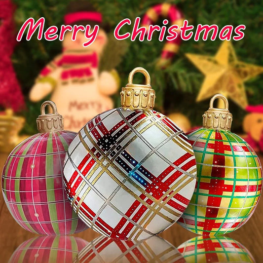 🎄Nadmuchiwana piłka dekoracyjna z PVC na Boże Narodzenie na zewnątrz🎅 